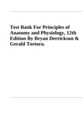 Test Bank For Principles of Anatomy and Physiology&comma; 12th Edition By Bryan Derrickson and Gerald Tortora&period;
