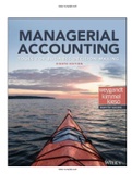 Managerial Accounting Tools for Business Decision Making 8th Edition Weygandt Test Bank ISBN-13: 9781119390381 |Complete Test Bank |ALL CHAPTERS.