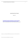 ENGL 147N Week 1 Assignment: Argument Research Essay Topic and Proposal (graded)