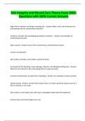 Skin Integrity and Wound Care Theory Exam 2024- Questions with 100&percnt; Correct Answers