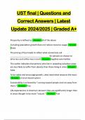 UST PACKAGE DEAL EXAMS&colon;&colon;&colon;&colon;&colon; QUESTIONS AND CORRECT ANSWERS &vert; LATEST UPDATE 2024&sol;2025
