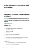 Full summary of the Principles of Economics and Business 1 course