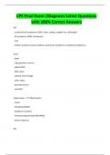 CPE Final Exam &vert;Diagnosis Latest Questions  with 100&percnt; Correct Answers 