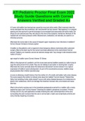 ATI Pediatric Proctor Final Exam 2022 Study Guide Questions with Correct Answers Verified and Graded A&plus;