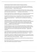 Study Bank Solution Manual for Healthcare Operations Management 100&percnt; Pass