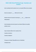 WGU C168-Critical Thinking & Logic- Questions and  Answers