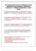 AIR CANADA SEP FLIGHT ATTENDANT EXAM &vert; QUESTIONS AND CORRECT ANSWERS &vert; GRADED A&plus; &vert; VERIFIED ANSWERS &vert; LATEST EXAM