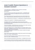exam 2 public finance Questions & Answers Correct&excl;&excl;