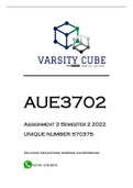 AUE3702 Assignment 2 Semester 2 2022