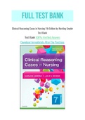 Clinical Reasoning Cases in Nursing 7th Edition by Harding Snyder Test Bank