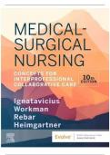 TEST BANK For Medical Surgical Nursing 10th Edition by Donna D&period; Ignatavicius &comma; ISBN&colon; 9780323612425 &vert;ALL CHAPTERS AVAILABLE&vert;&vert;COMPLETE GUIDE A&plus;&vert;
