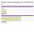 Sophia Human Biology Unit 4 Milestone 4