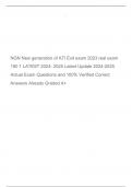 NGN New generation of ATI Exit exam 2023 real exam 180 1 LATEST 2024- 2025 Latest Update 2024-2025 Actual Exam Questions and 100&percnt; Verified Correct Answers Already Graded A&plus;