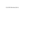 CLA1501-Revision Q & A.