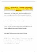 WGU C211 Chapter 11 Questions and answers with 100&percnt; Correct Answers &vert; Latest Update 2024 &vert; Rated A&plus;