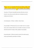 WGU C213 Accounting Final Exam Study Guide with 100&percnt; Correct Answers &vert; Latest Update 2024 &vert; Rated A&plus;