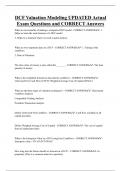 DCF Valuation Modeling  Bundled Exam Questions and CORRECT Answers