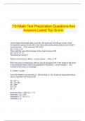   TSI Math Test Preperation Questions And Answers Latest Top Score&period;