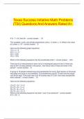  Texas Success Initiative Math Problems &lpar;TSI&rpar; Questions And Answers Rated A&plus;&period; &Tab;