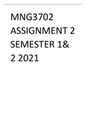 MNG3702 Assignment 2 Semester 1& 2 2021.