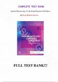 Applied Pharmacology for the Dental Hygienist&comma; 9th Edition &ndash; Elena Bablenis Haveles &ndash; Complete Test Bank &lpar;Chapters 1&ndash;26&rpar;
