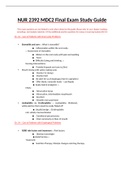  NUR 2392 MDC2 Final Exam Study Guide