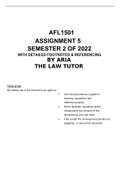 AFL1501 ASSIGNMENT 5 SEMESTER 2 2022 (ALL ANSWERS & SOLUTIONS)