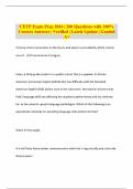 CETP Exam Prep 2024 &vert; 200 Questions with 100&percnt; Correct Answers &vert; Verified &vert; Latest Update &vert; Graded A&plus;