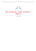 TINA SANDLER – PART 2 & PART 3 – OBGYN 2022 update 