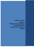 NR507 / NR 507: Advanced Pathophysiology Midterm Exam (2022/2023) Chamberlain College Of Nursing - 118/120 Score 
