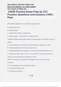 CNOR Practice Exam Prep by CCI Practice Questions and Answers &vert;100&percnt; Pass