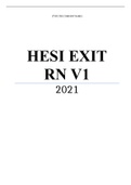 HESI EXIT RN 2021 V1 &lpar;100&percnt; CORRECT&semi; VERIFIED & GRADED A&plus;&rpar;