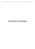Samenvatting  Introduction To Sociology (73310101AY) UvA