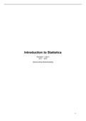 Samenvatting Introduction To Statistics (73310107AY) UvA