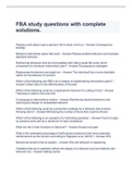 FBA study questions with complete solutions&period;