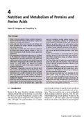 Global perspective Nutrition and Metabolism of Proteins and Amino Acids Chapter 4