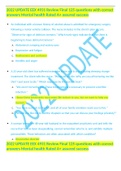 2022 UPDATE EEX 4931 Review Final 125 questions with correct answers Mental health Rated A&plus; assured success