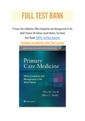 Primary Care Medicine Office Evaluation and Management of the Adult Patient 7th Edition Goroll Mulley Test Bank