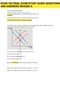 ECON 103 FINAL EXAM STUDY GUIDE QUESTIONS AND ANSWERS GRADED A