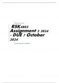 RSK4803 Assignment 3 2024 - DUE 7 October 2024