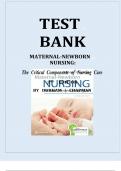 TEST BANK for Maternal-Newborn Nursing&colon; The Critical Components of Nursing Care&comma; 3rd Edition&comma; Roberta Durham&comma; Linda Chapman&period;