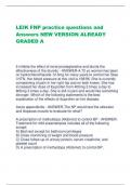 LEIK FNP practice questions and Answers NEW VERSION ALREADY GRADED A
