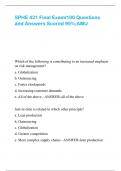 SPHE 421 Final Exam&sol;100 Questions and Answers Scored 95&percnt;&semi;AMU