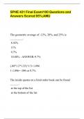 SPHE 421 Final Exam&sol;100 Questions and Answers Scored 95&percnt;&semi;AMU