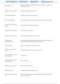 HTHSCI 1H06A&colon;  MSK8 &ndash; Balance Questions and Answers