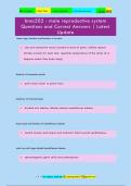 bnns502 - male reproductive system Questions and Correct Answers &vert; Latest  Update