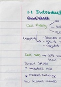 Cell biology topic 1 notes