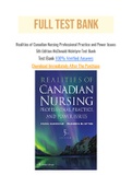 Realities of Canadian Nursing Professional Practice and Power Issues 5th Edition McDonald Mclntyre Test Bank