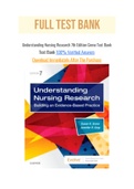 Understanding Nursing Research 7th Edition Grove Test Bank