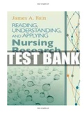 Reading Understanding & Applying Nursing Research 5th Fain Test Bank ISBN-13: 9780803660410 |COMPLETE TEST BANK | Guide A+.